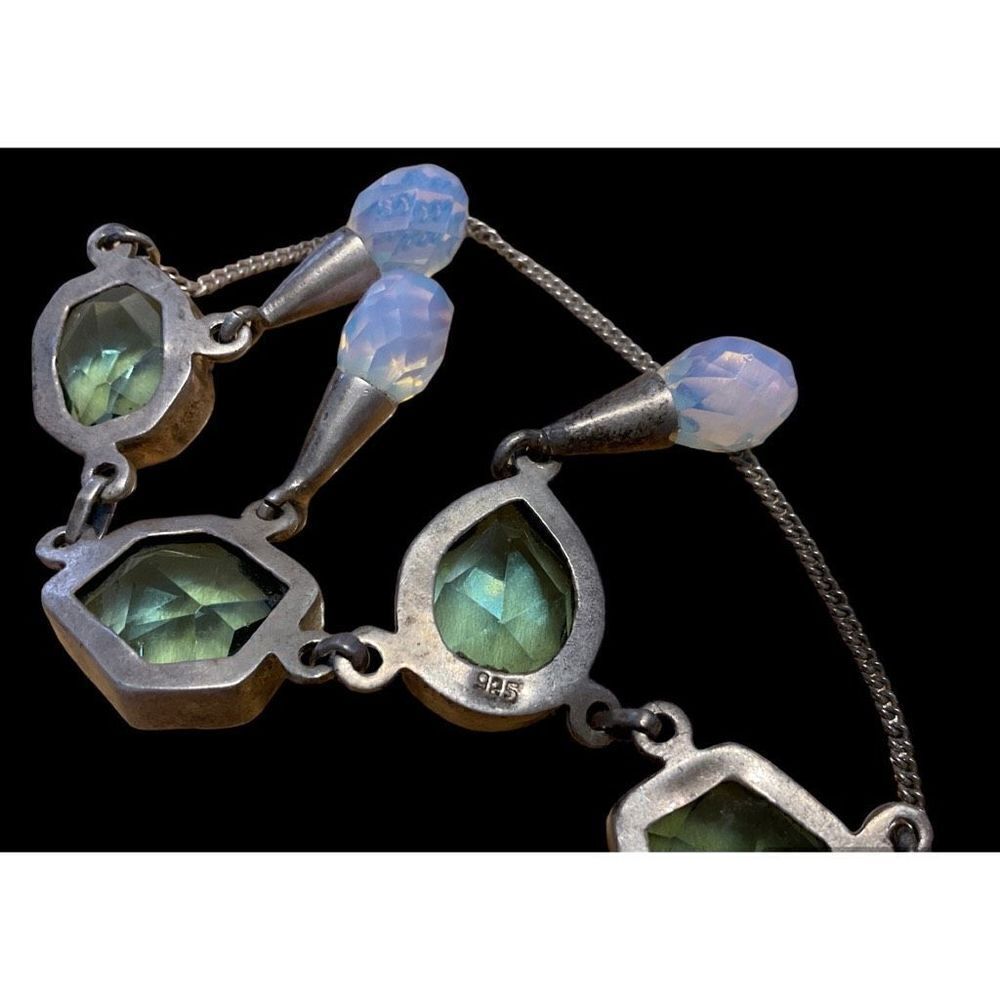 Vintage 925 Silver Setting with Gems - Picture 4 of 5